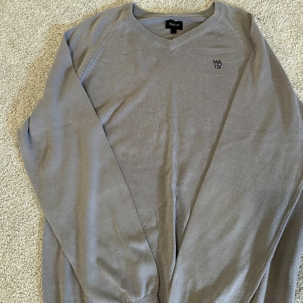 Matix Grey V Neck Sweater